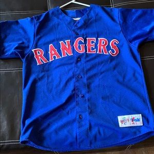 MLB TexasRangers Button-up Batting Practice Jersey